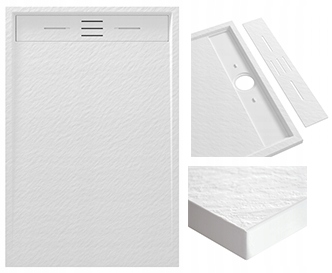 Bílá Sprchová Vanička Obdélníková 120 x 80 CM Viva Kompozit