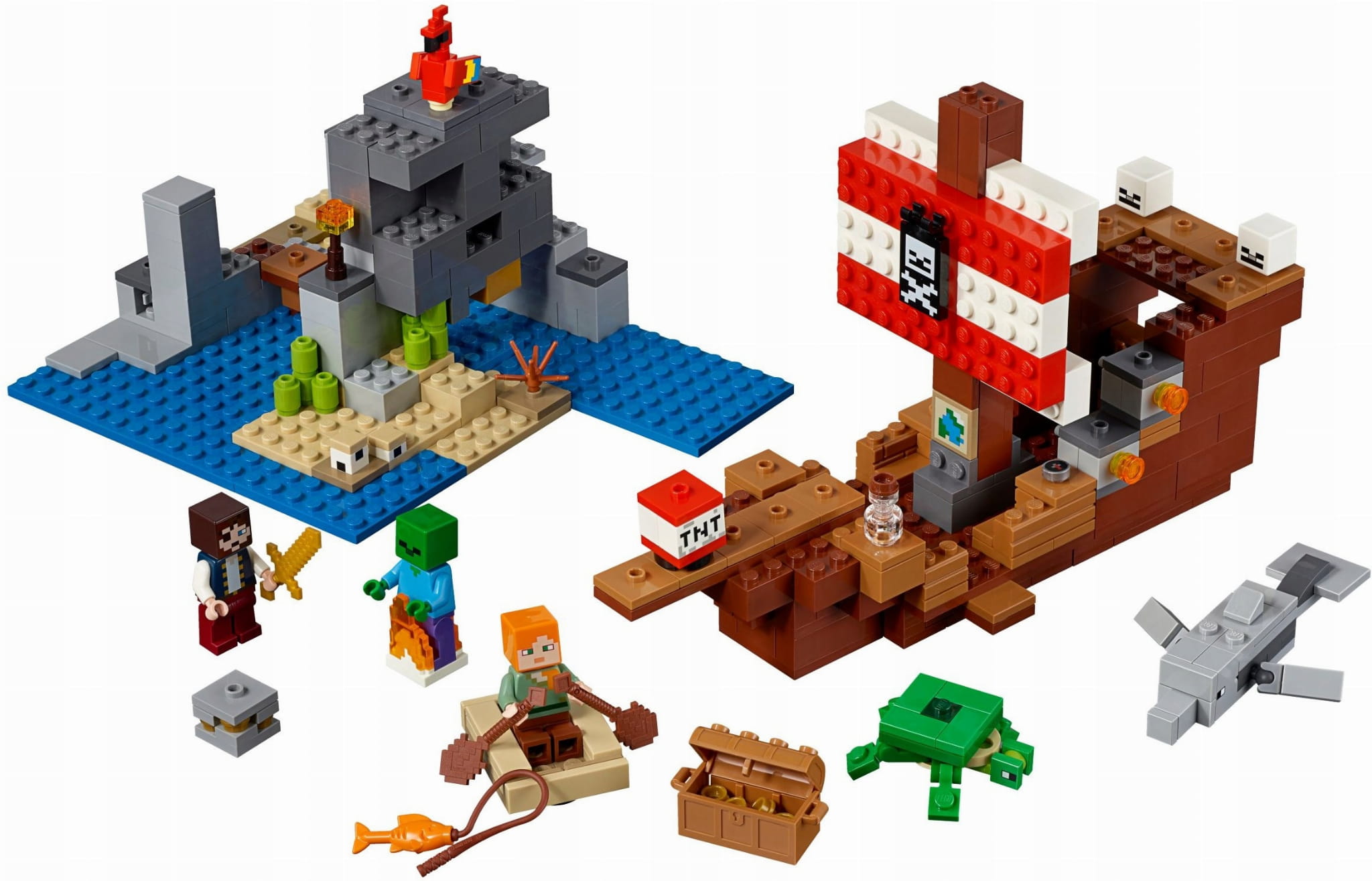 LEGO MINECRAFT PRZYGODA NA STATKU PIRACKIM 21152 Marka LEGO