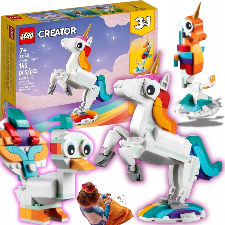 Lego 31140 Creator 3w1 Magiczny jednorożec Nowe