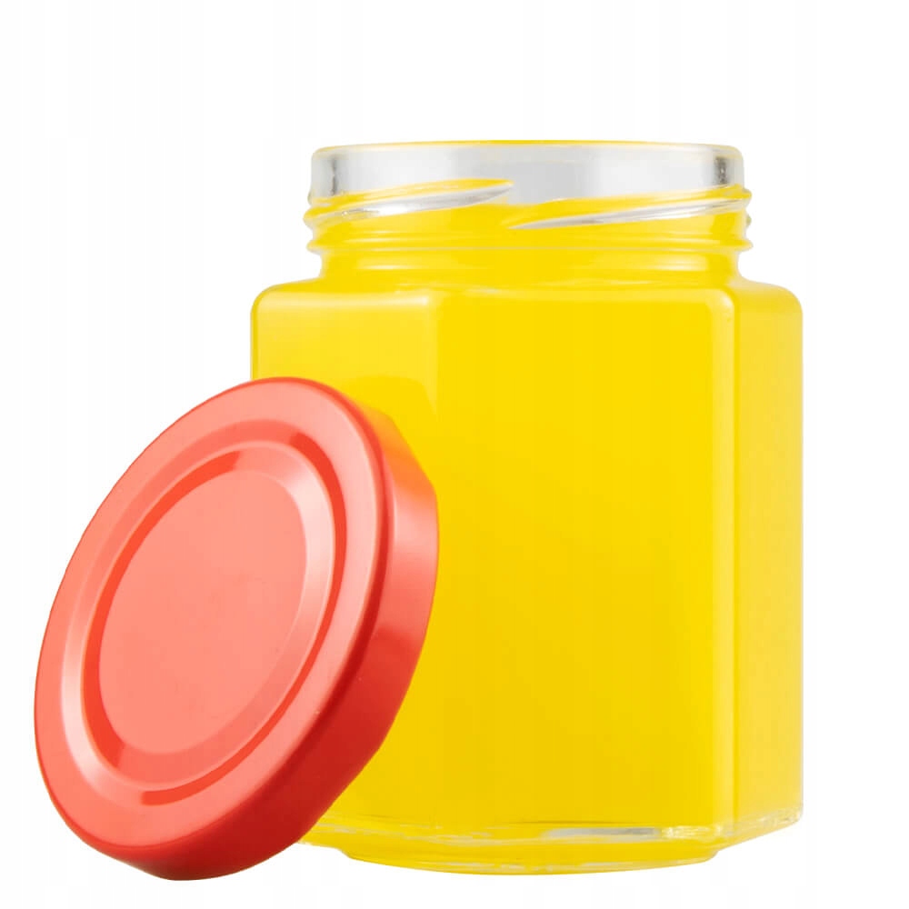 

5x Słoik 6kątny 200ml Z Zakrętką Na Miód Dżem