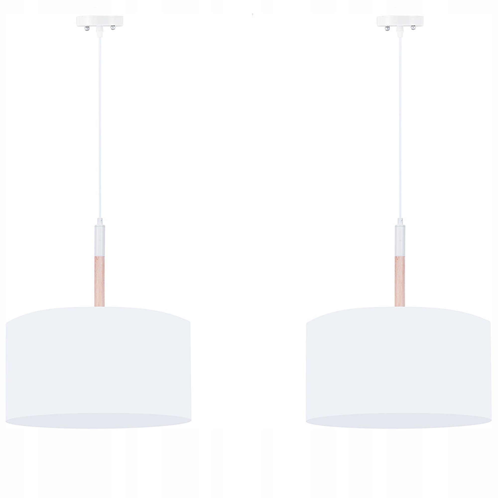 Závěsná lampa Pliso bílá E27