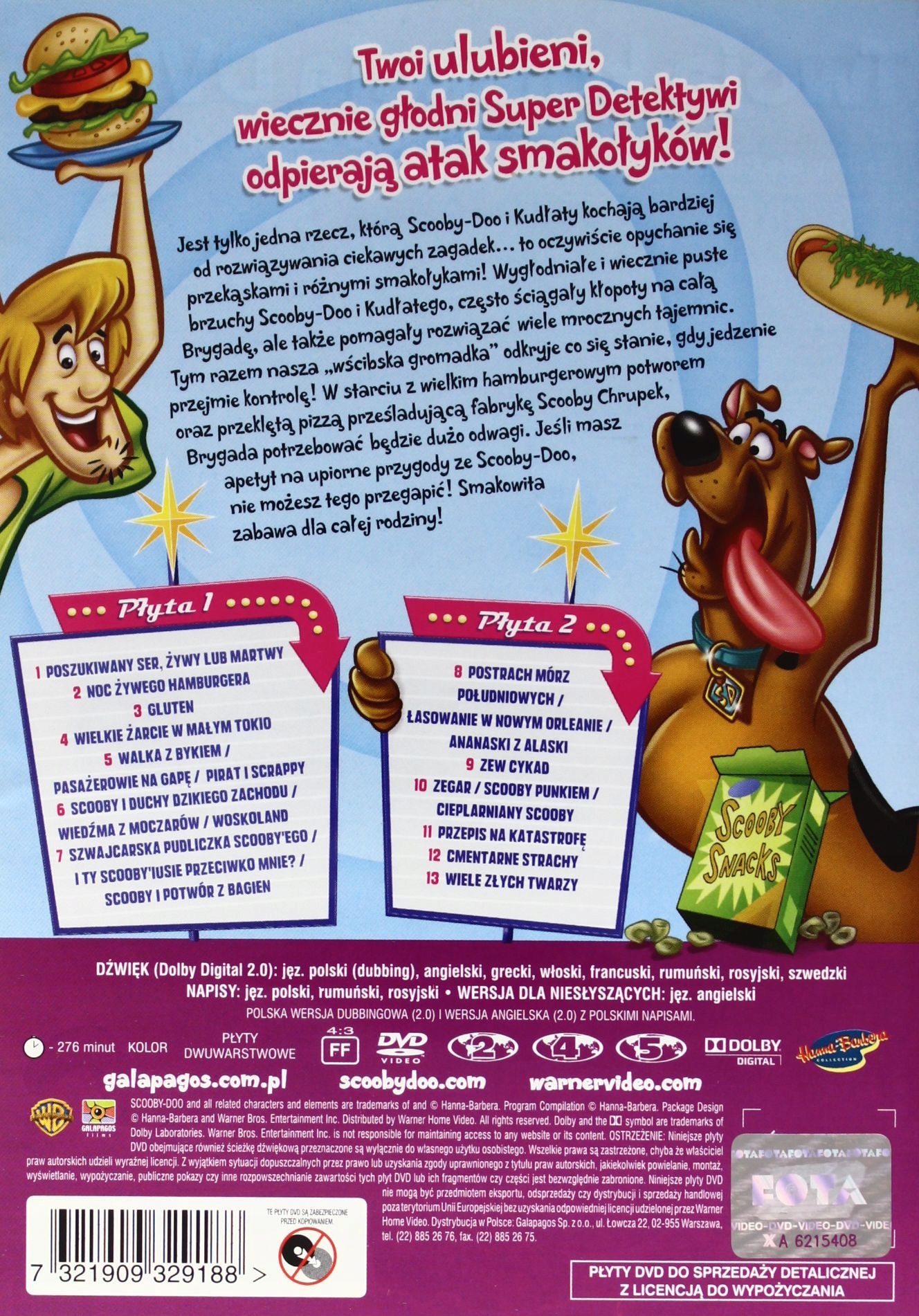 SCOOBY-DOO! 13 STRASZNYCH OPOWIEŚCI: WSZYSTKOŻERCY (2DVD) Stan opakowania oryginalne