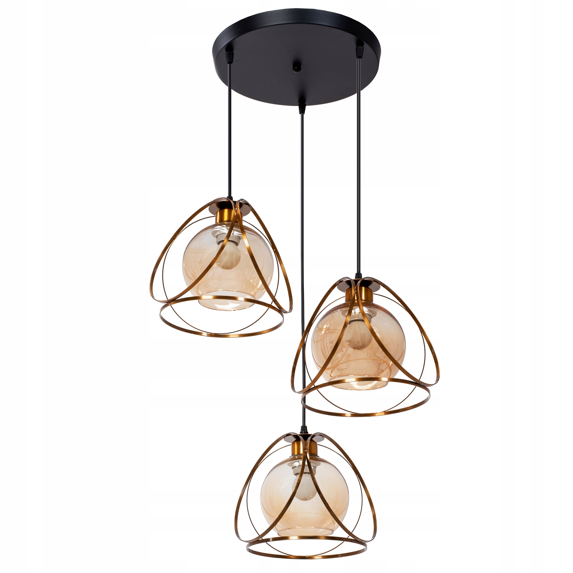 LAMPA SUFITOWA WISZĄCA ZŁOTA GOLD NOWOCZESNA Kolekcja APP1137-3C