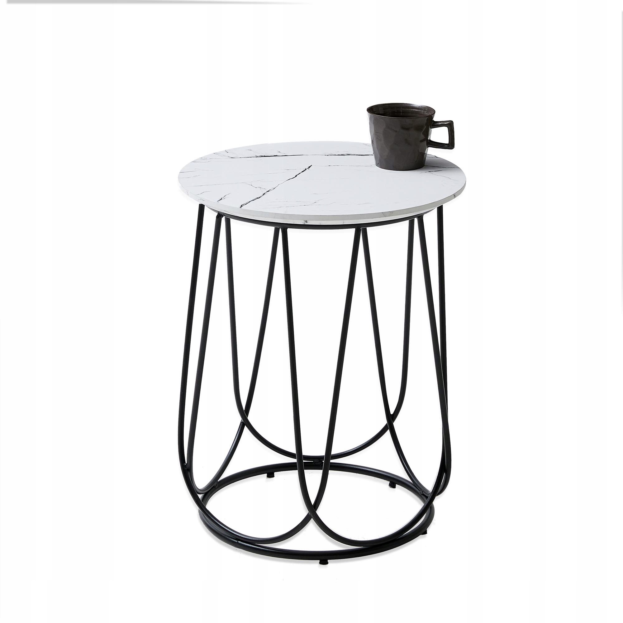 Moderný Stolík Nubira S Blat Biely Mramor