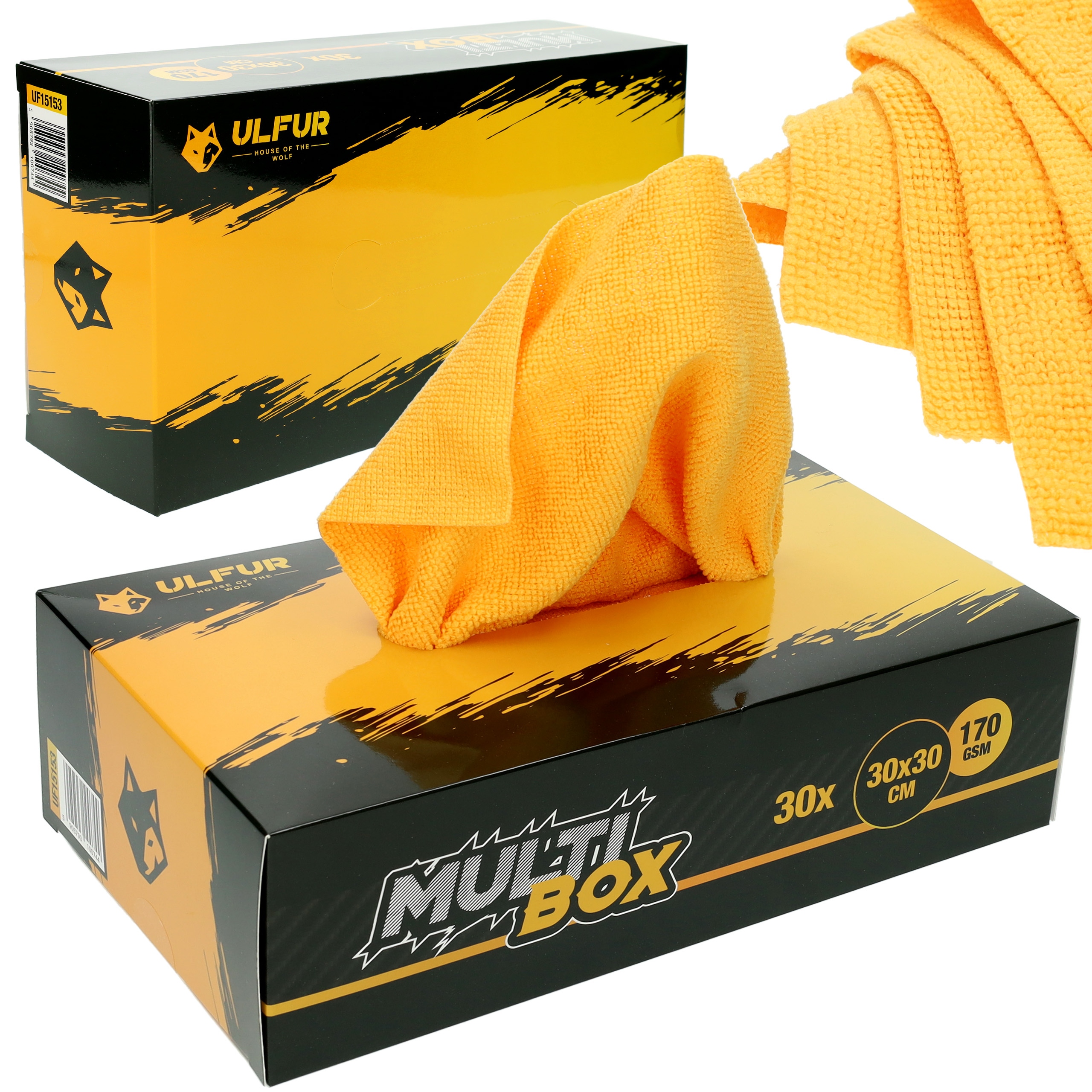 Zestaw Mikrofibr 30 szt 30x30cm Praktyczny Dozownik MultiBox Ulfur