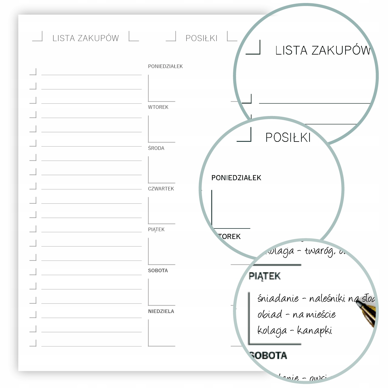 

Lista Zakupów planer notes A5 26 kartek M