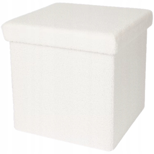 BIAŁA PUFA SKŁADANA ZE SCHOWKIEM KUFER SIEDZISKO ŁAWA Głębokość mebla 38 cm