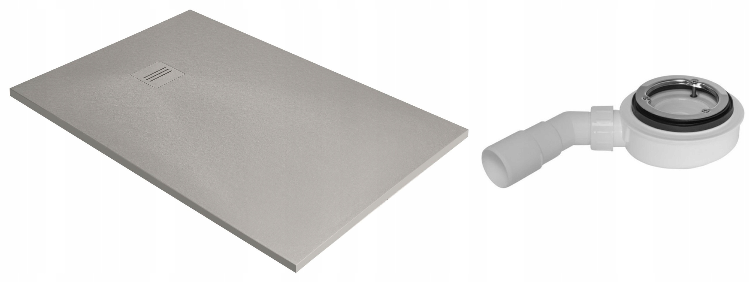 Brodzik prostokątny Kyntos F Cemento 120x70 Syfon Radaway