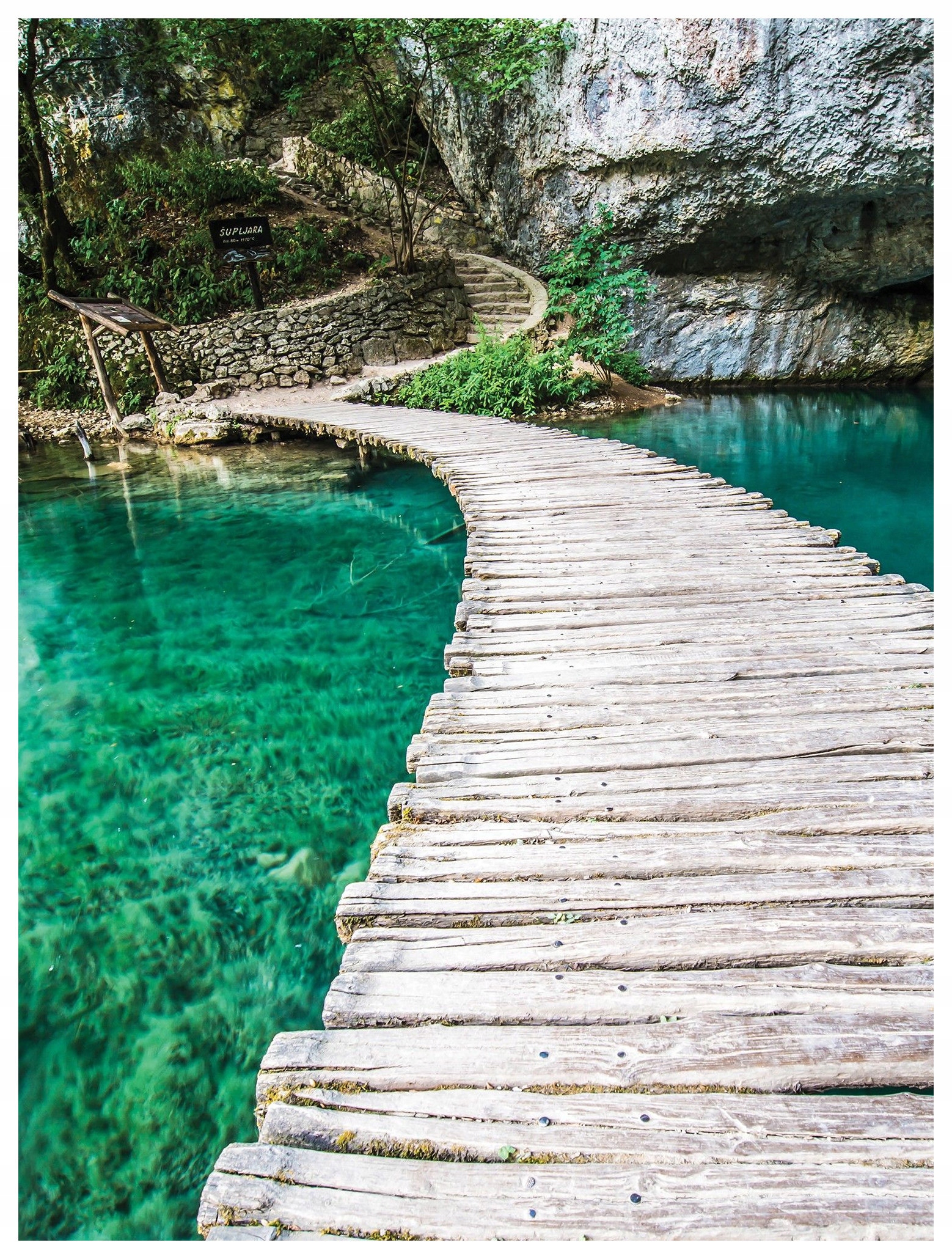 Fototapeta Dřevěná cesta do ráje Tyrkysová laguna 184x254 lepidlo