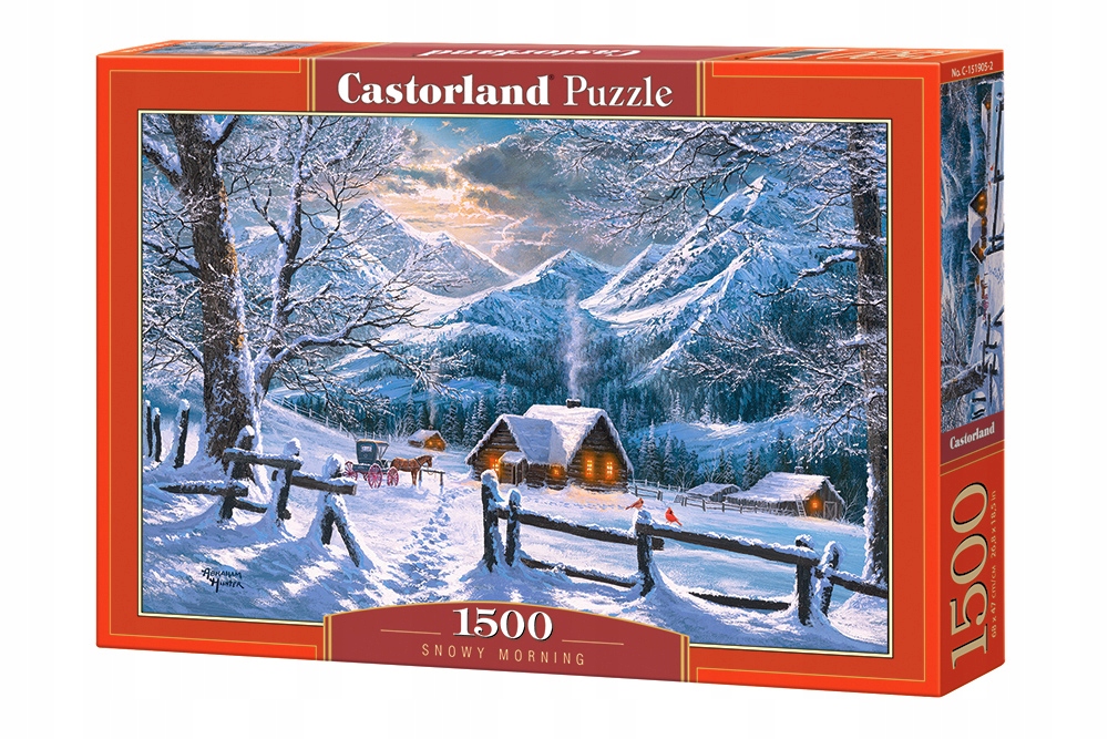 

Puzzle 1500 Castor Snowy morning świąteczny ranek