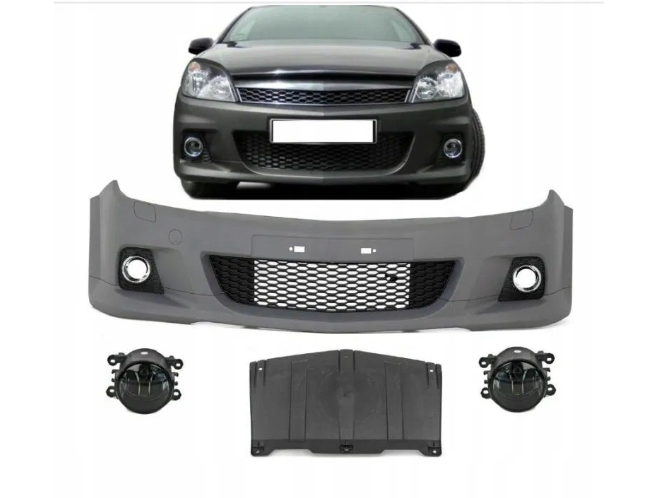 ZDERZAK PRZEDNI OPEL ASTRA H OPC HALOGENY GRILL