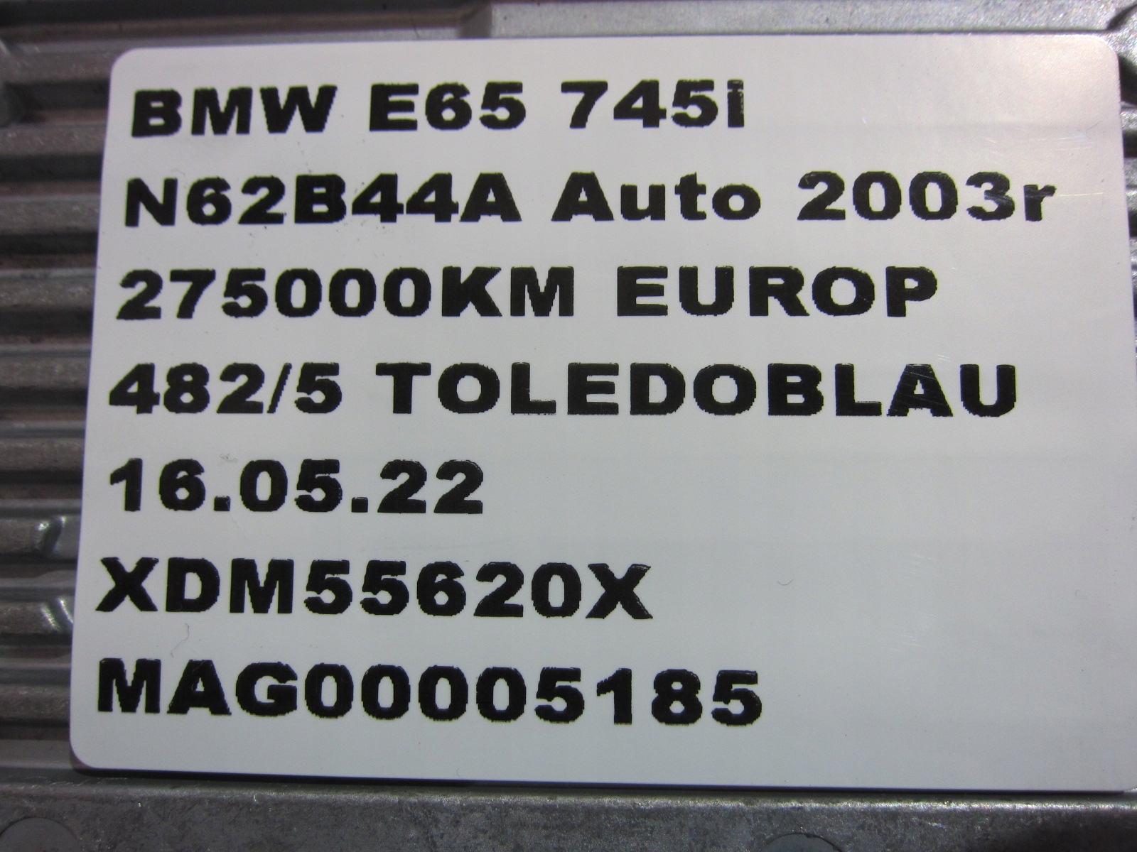 BMW E65 745i N62 module control unit steering wheel 6760111