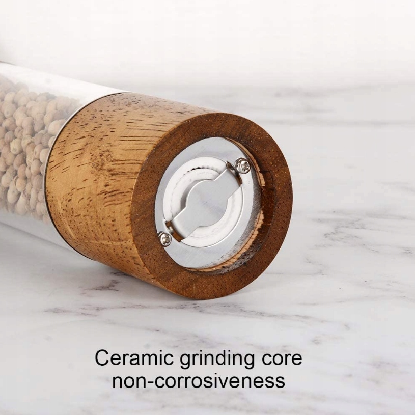 Akrylowy zestaw młynków do soli i pieprzu Rodzaj młynek ręczny