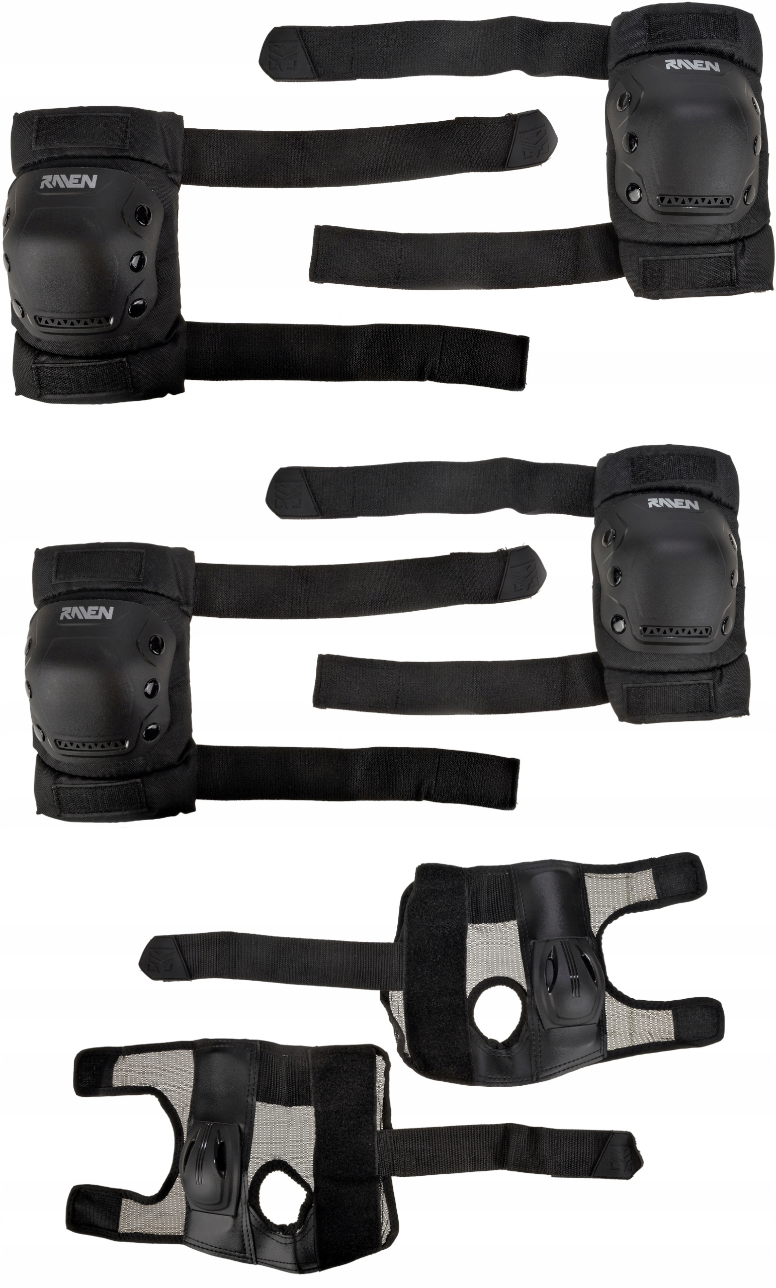 Ochraniacze Raven Dexard Black XL Kolor czarny