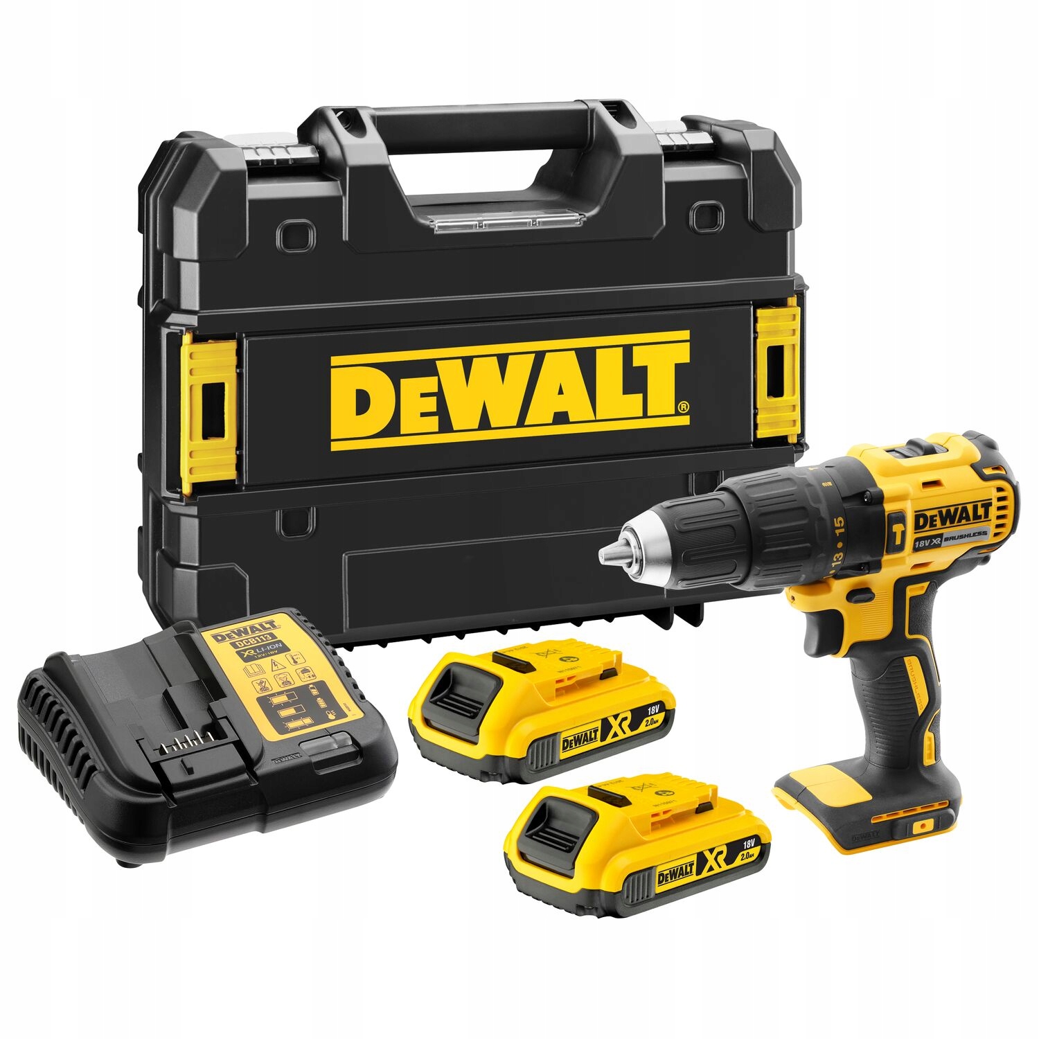 Dewalt Wiertarko-wkrętarka Udarowa 18V Xr 2x2AH Walizka Tstak DCD778D2T