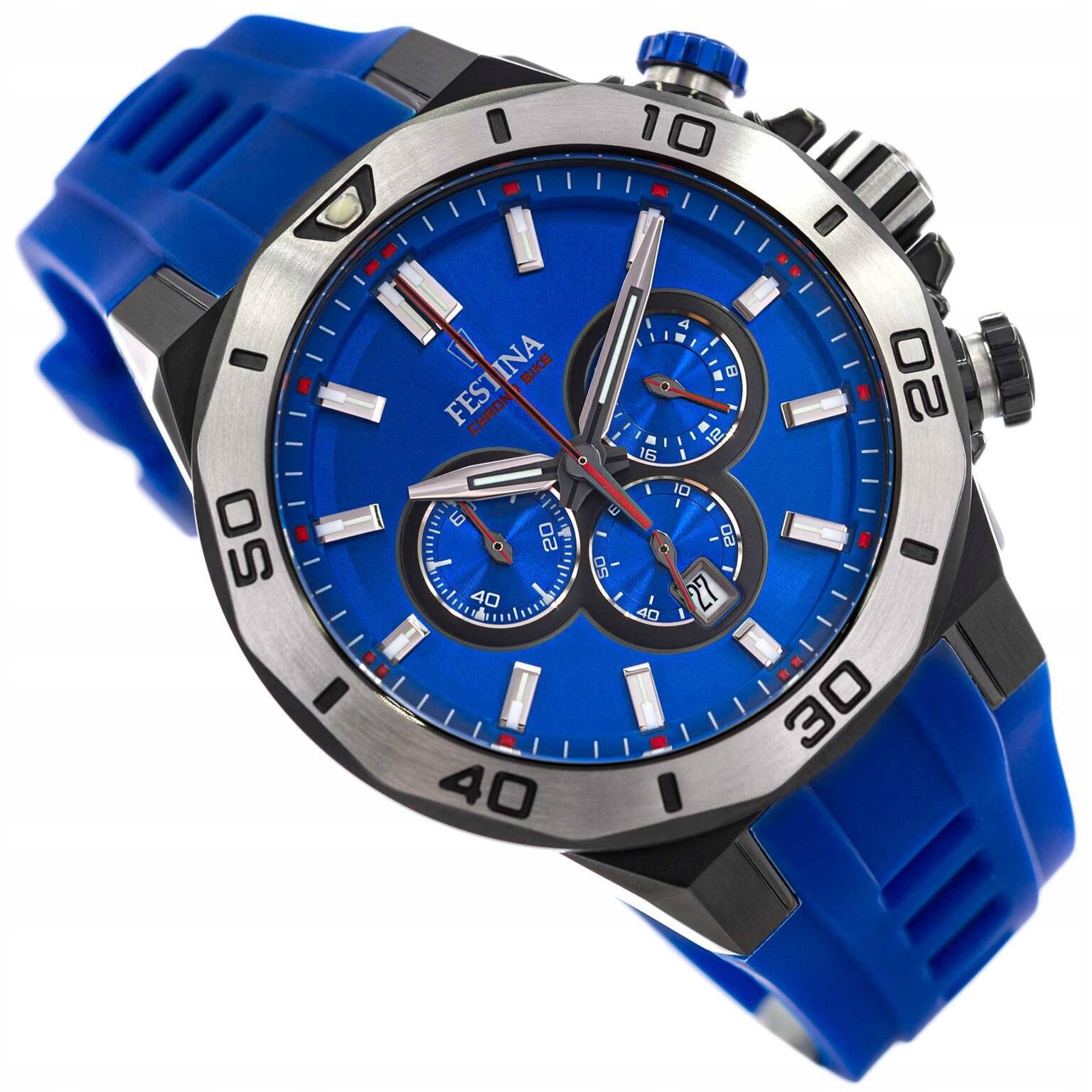 Pánské Hodinky Festina F20450/7 Chrono Bike 10 Bar Datumovka Stopky Na Pásku