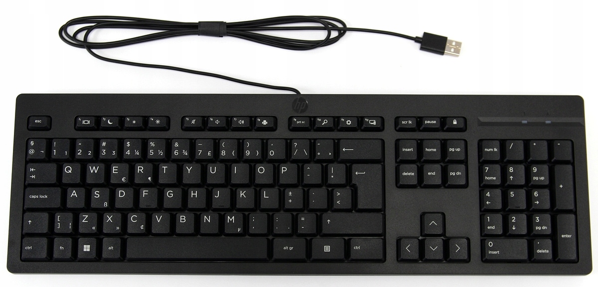 Klávesnice Hp 125 Usb drátová černá plnohodnotná numerická 266C9AA