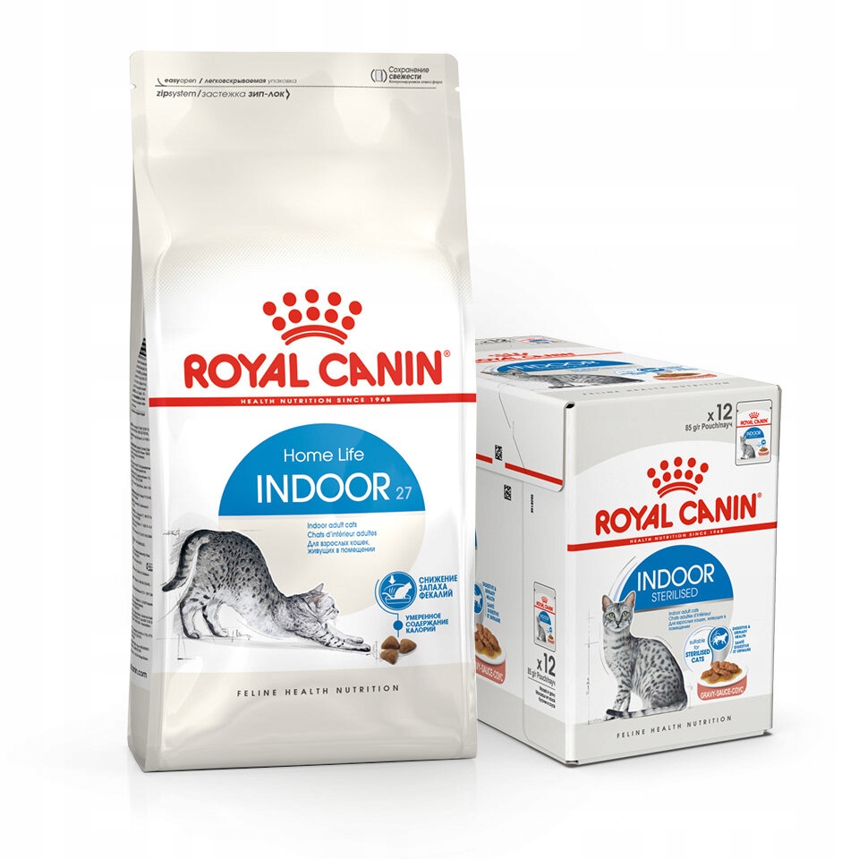 Levně Royal Canin Indoor Krmivo pro nevycházející kočky 10 kg 12 x 85 g