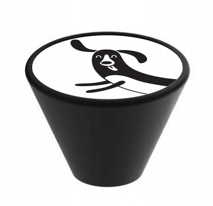 

Gałka meblowa stożkowa czarna GD09 Jamnik V103