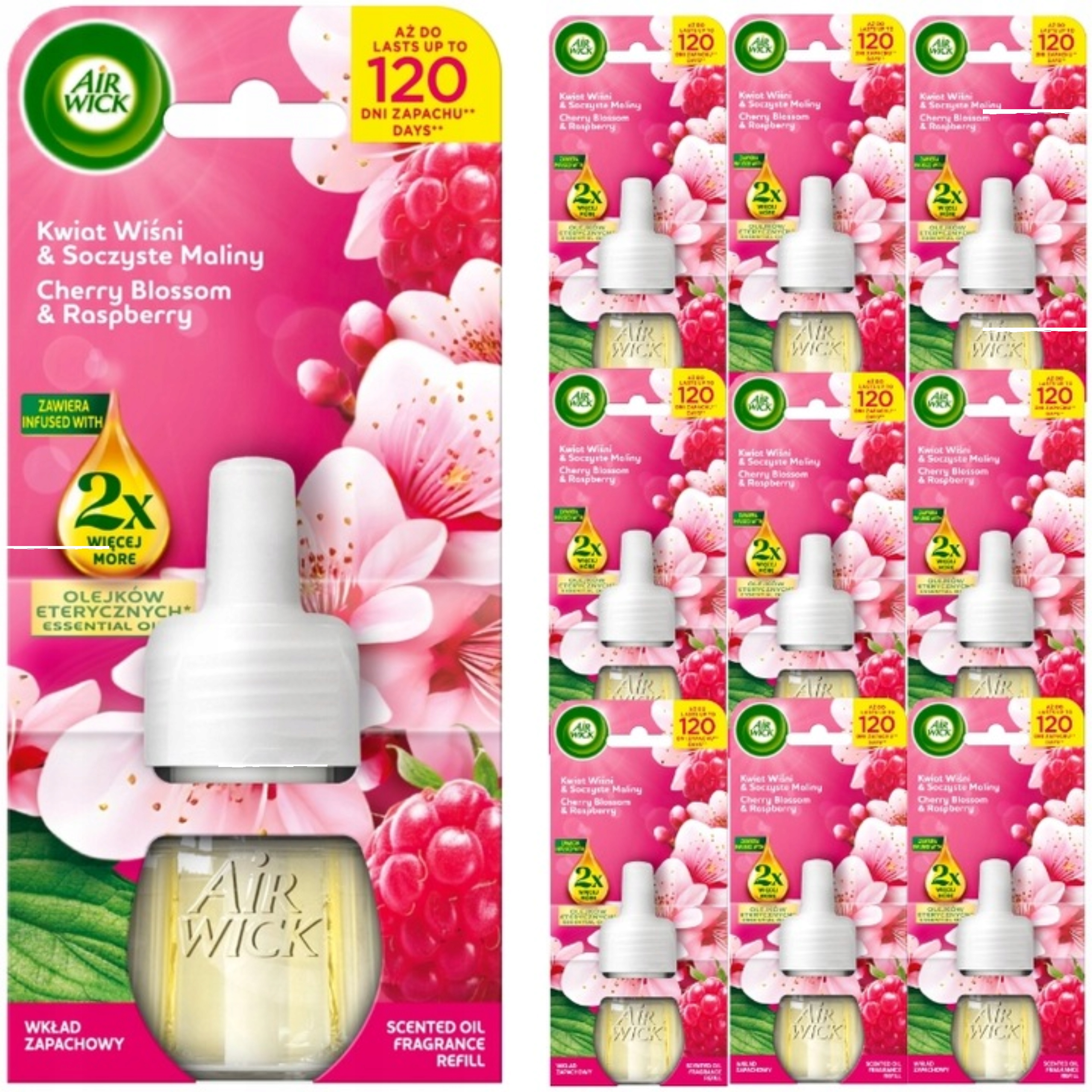 Náhradní náplně do elektrického osvěžovače vzduchu Air Wick Air Magnolie Višňový Květ 10x 19ml