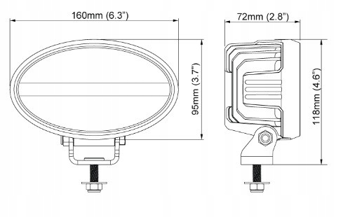 Lampa robocza LED NORDIC LIGHTS Antares Go 610 12-24V 16W Wide Flood Numer katalogowy części 988304B