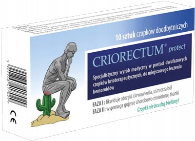 

Criorectum Czopki przeciw hemoroidom Krioterapia
