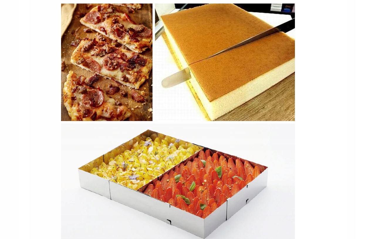 RANT OPASKA FORMA ROZKŁADANA PROSTOKĄTNA DO PIECZENIA CIASTA MAZURKA Marka Rossler