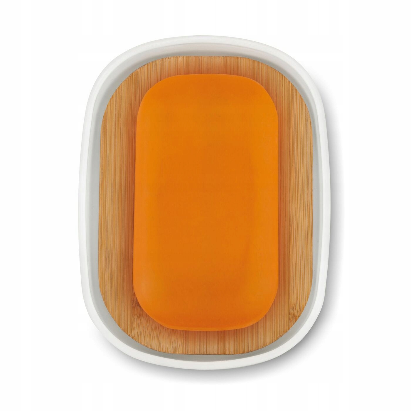 BIAŁA MYDELNICZKA na wannę umywalkę z ociekaczem Szerokość 8.9 mm