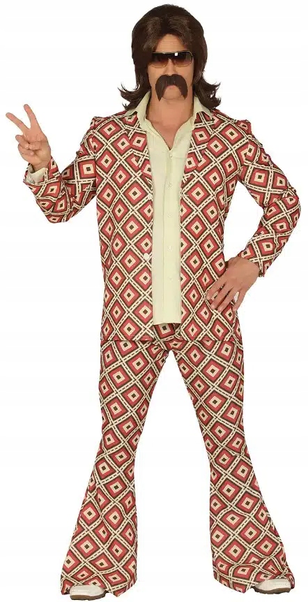 Kostým Pro Dospělé Oblek 70. Léta Hippie Karneval Převlek Kostým M