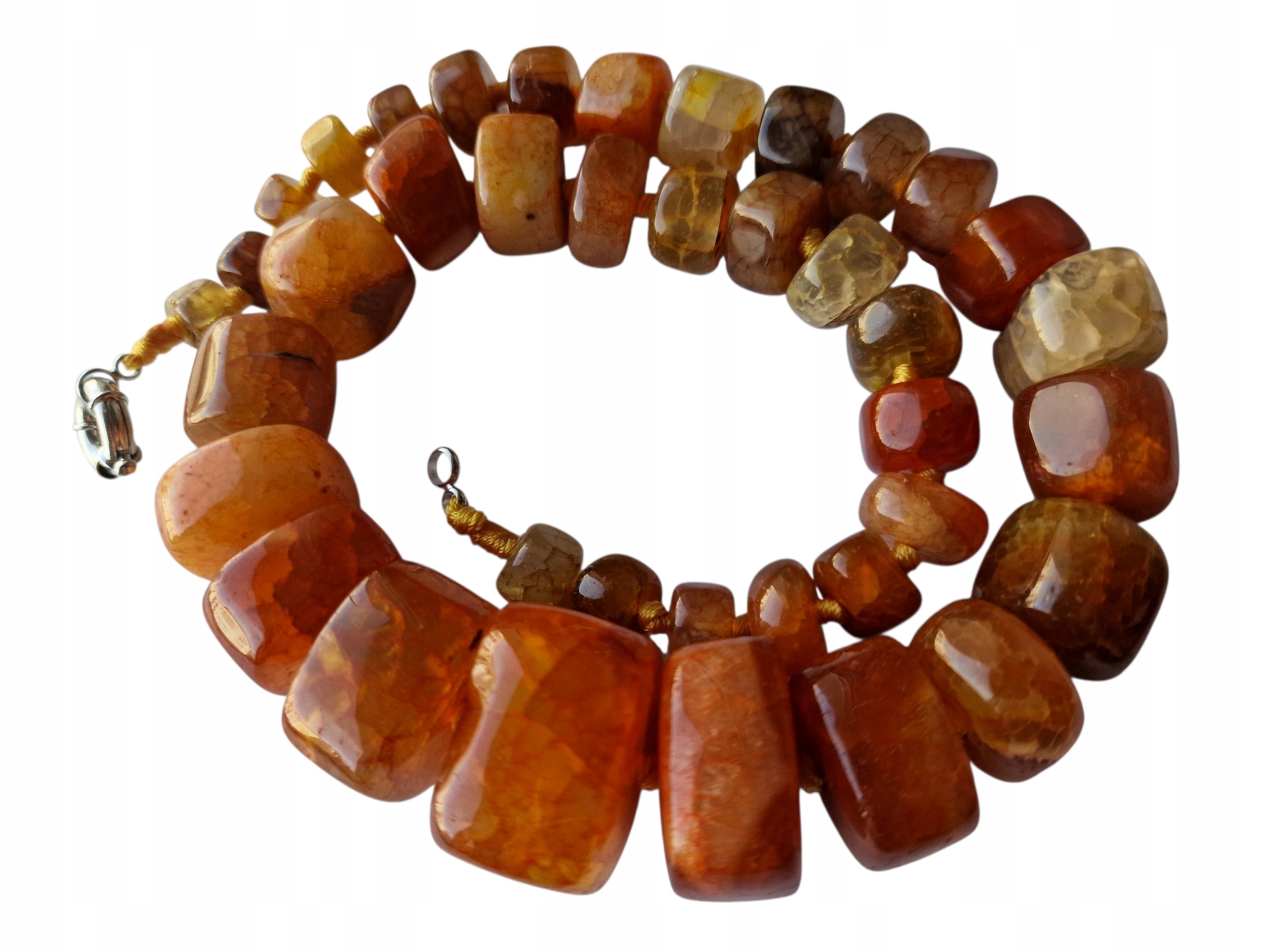 Jantarový Achát, Teplý Med, Solární Náhrdelník, Kámen Bohatství, Dobrá Aura