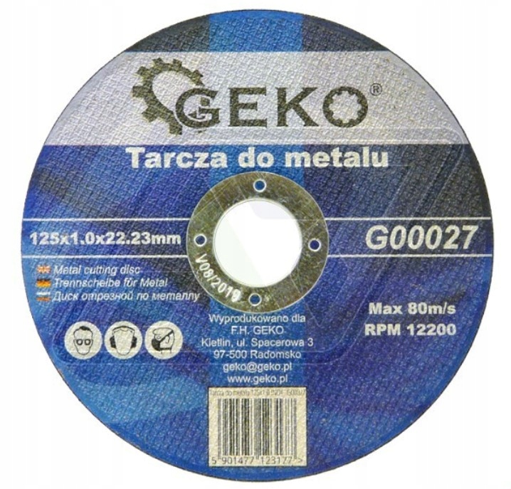 Tarcza do met. 125x1,0x22,23 pł. GEKO G00027
