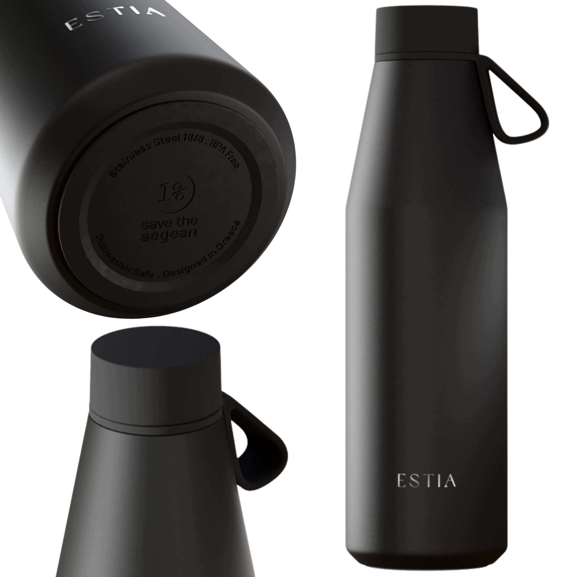 Termoláhev černá 500 ml na vodu čaj Láhev Na Pití 100% vzduchotěsná Termoska