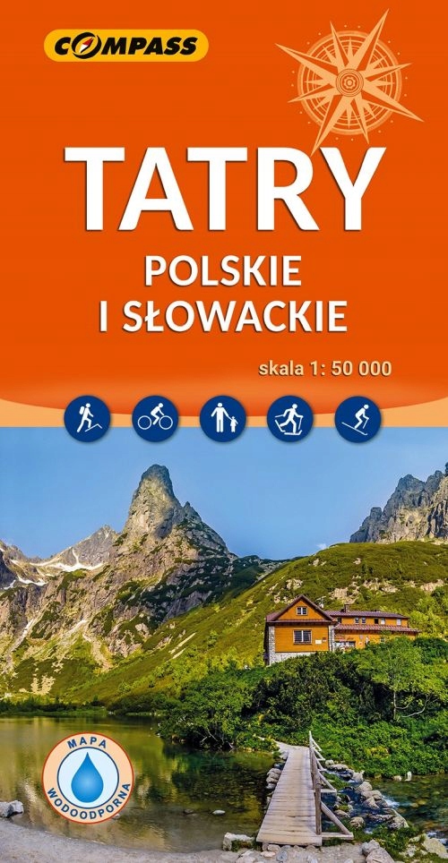 TATRY POLSKIE I SŁOWACKIE 1:50 000 MAPA LAMINOWANA TURYSTYCZNA 2025 COMPASS