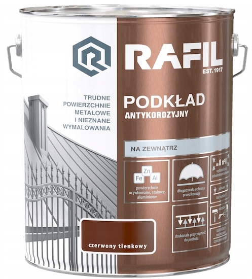 

Rafil Podkład Antykorozyjny Czerwony Tlenkowy 10L