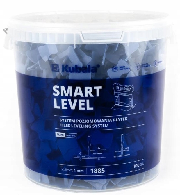 Systém Vyrovnávania Dlaždíc, Spony 1.0 MM, 800 Ks, Sada Na Obkladačské Vedro