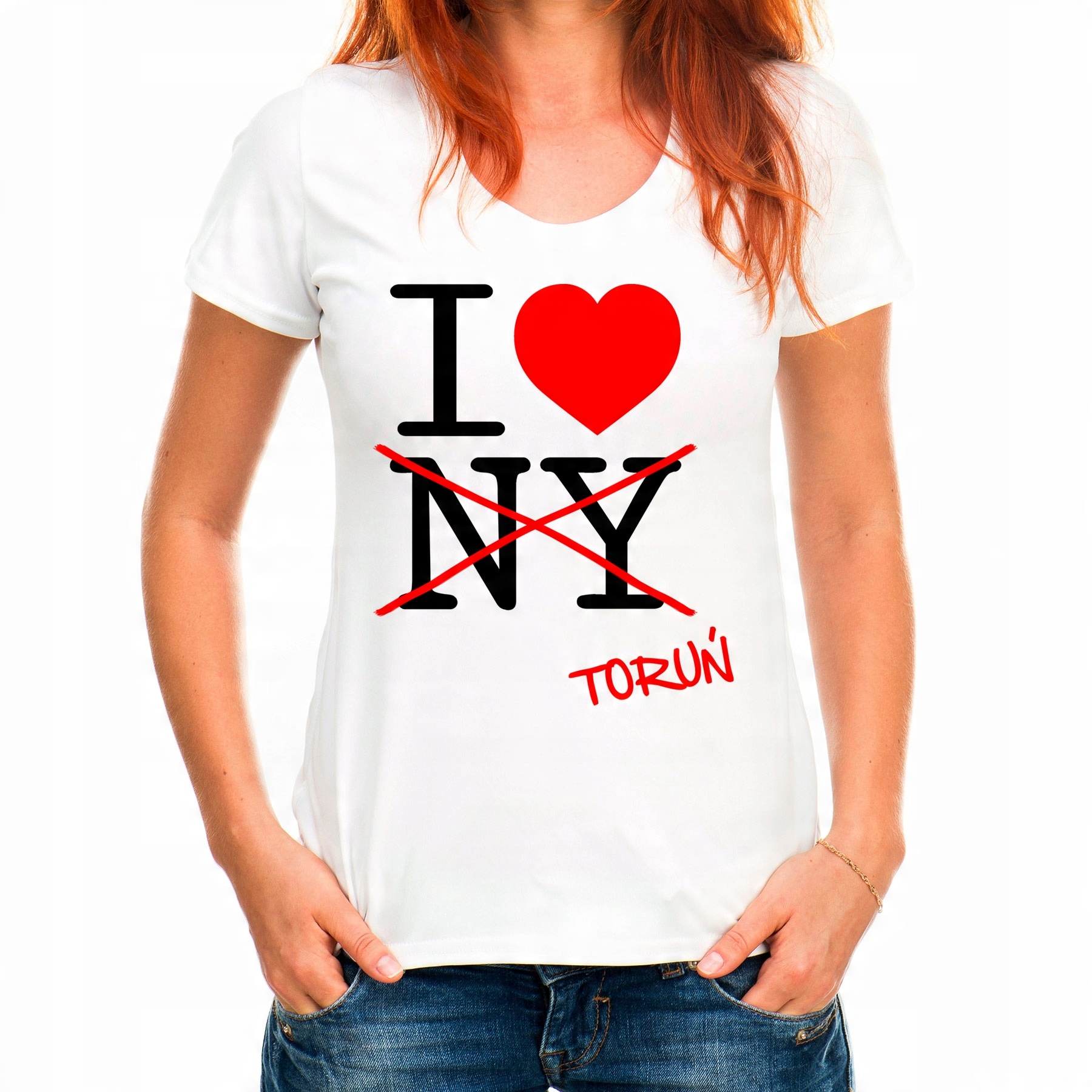 

Koszulka I Love Toruń (L):: XL,: biały