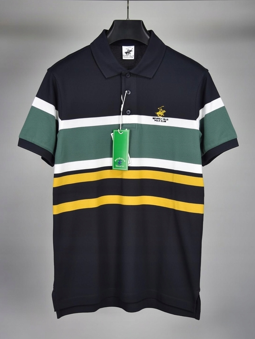 Tričko pánské polo s krátkým rukávem, italská značka Beverly Hills