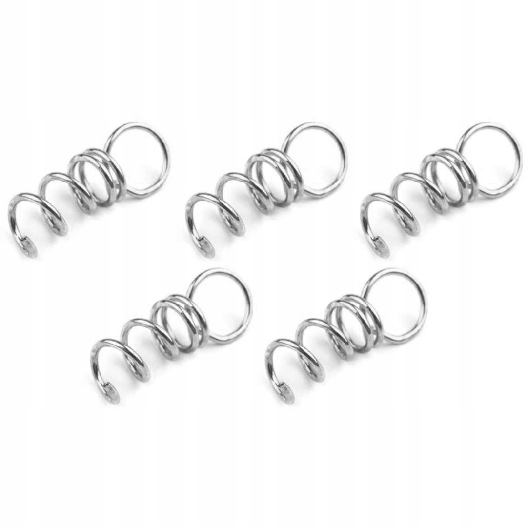 

srebrne Zawieszki wkręcane do bombek styropianu x5