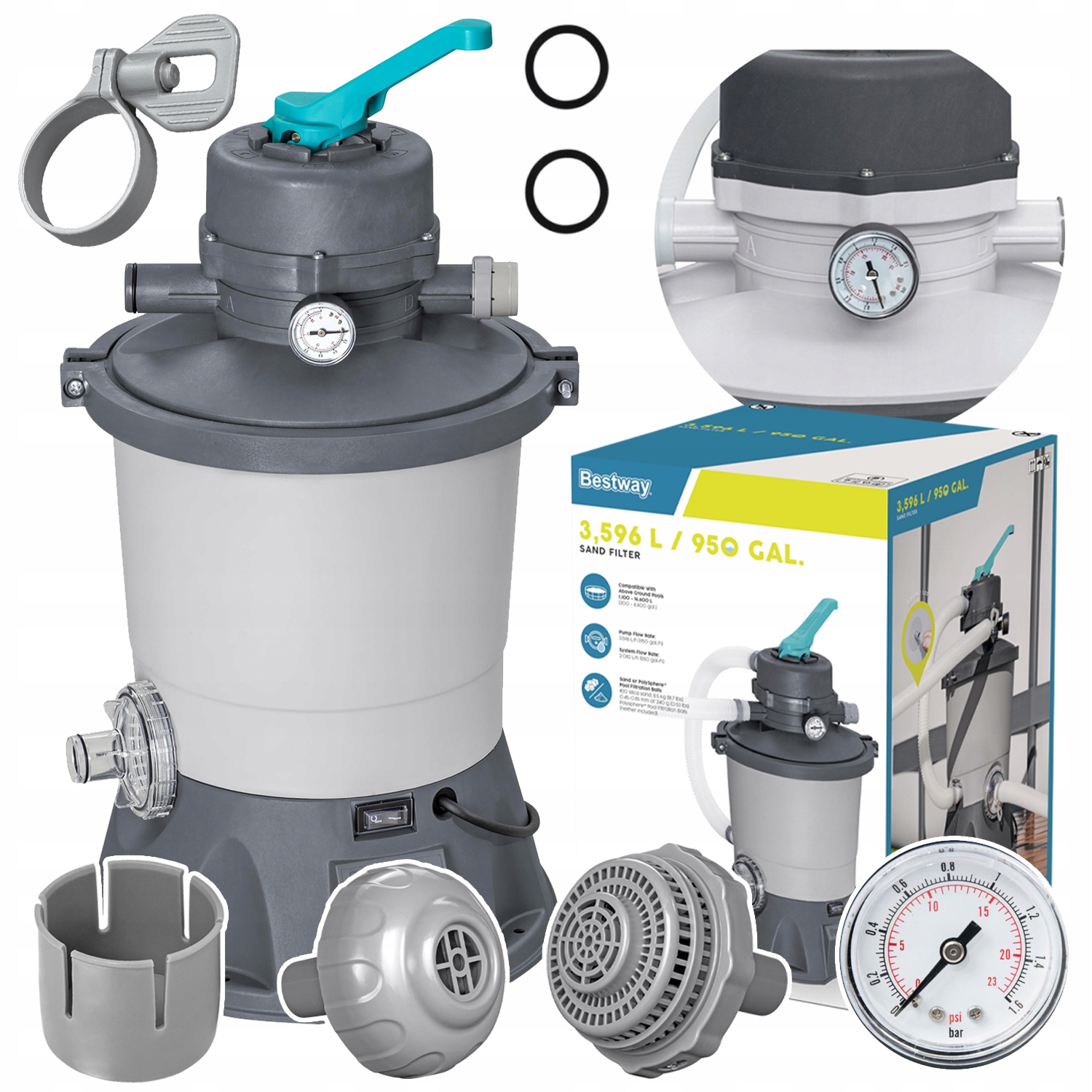 Veľká piesková pumpa na bazény 3596 l/h Bestway 58515 Model 2025