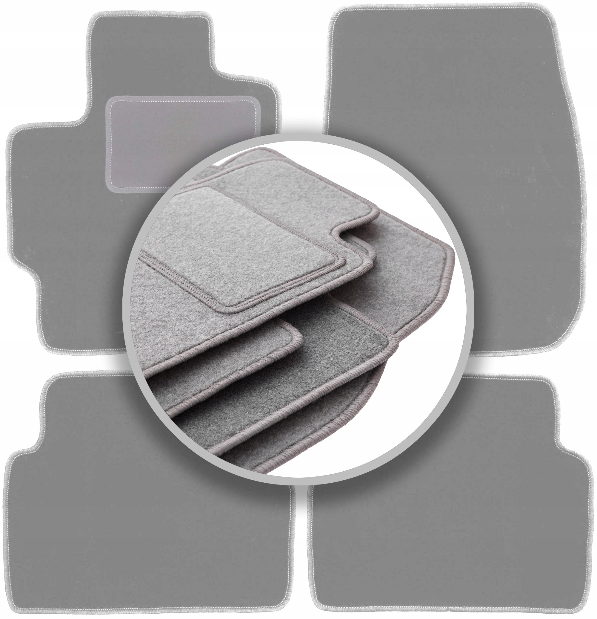 Velurové koberce Oslo šedé pro: Mazda Premacy I minivan 1999-2005