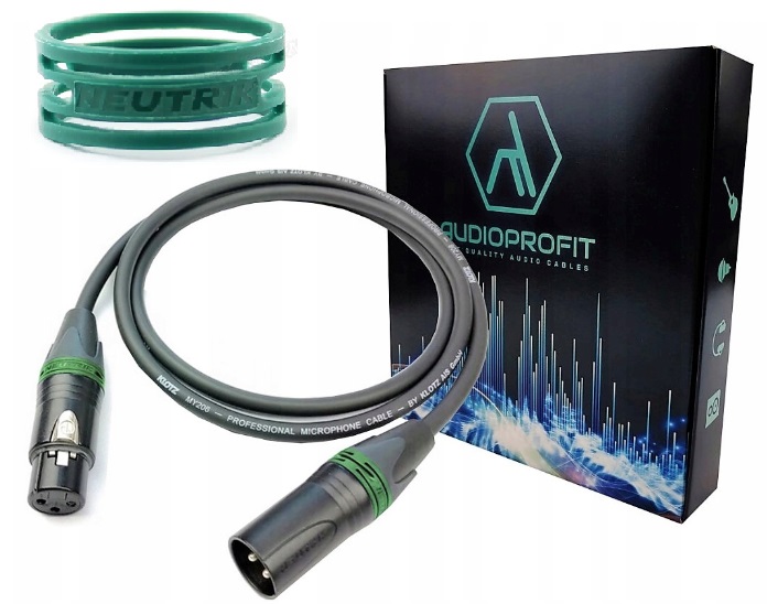 Kabel XLR - XLR LGJ Group KLOTZ MY206 XLR/XLR NEUTRIK GRREN 3m 3 m