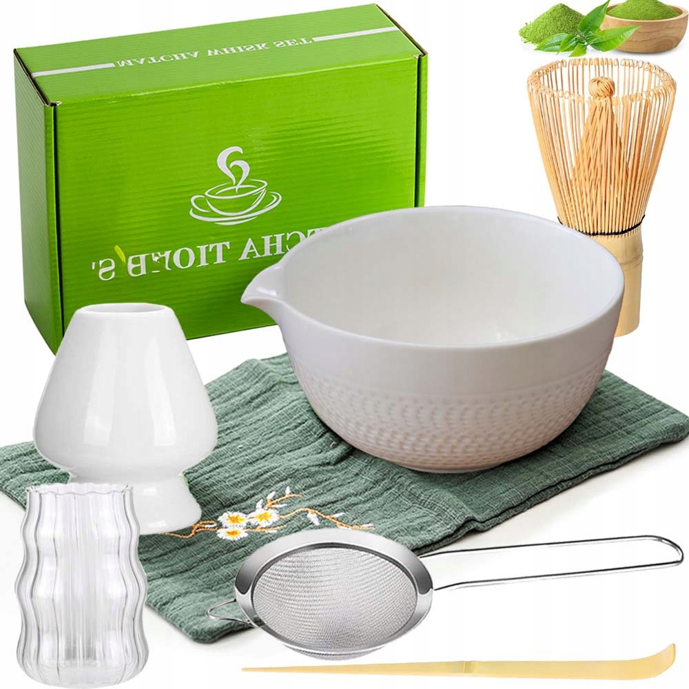 Levně Sada Podstavců Pro Matchu Keramický Štětec Chashaku Lžička 7V1