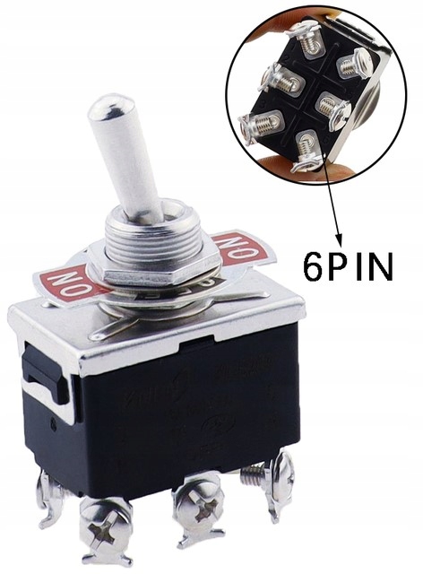 

Przełącznik 6 pin 3 pozycyjny chwilowy On-off-on