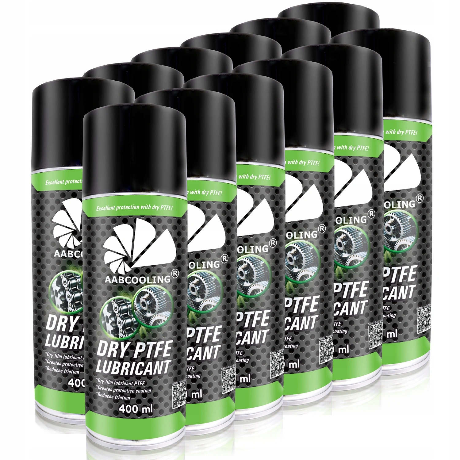 12 x Teflonový Smar Suchý Ptfe 400 ml, Antiadhézny, Na Tesnenia Vodiacich Líšt