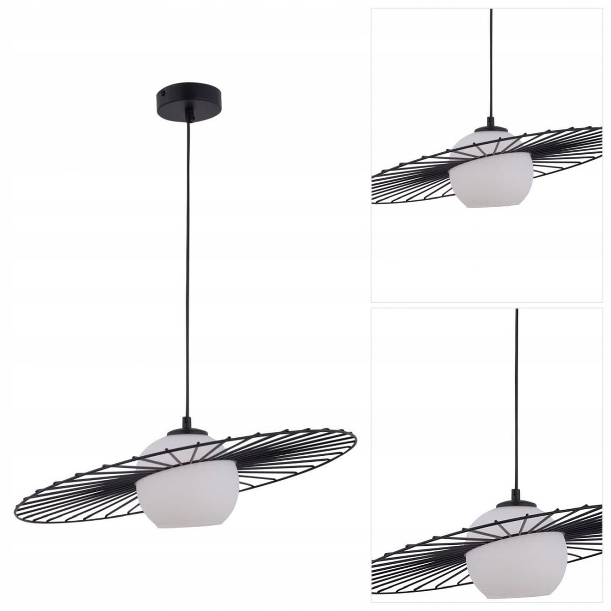 Závěsná Sol černá s charakterem do kuchyně, jemný lesk Sigma Lighting