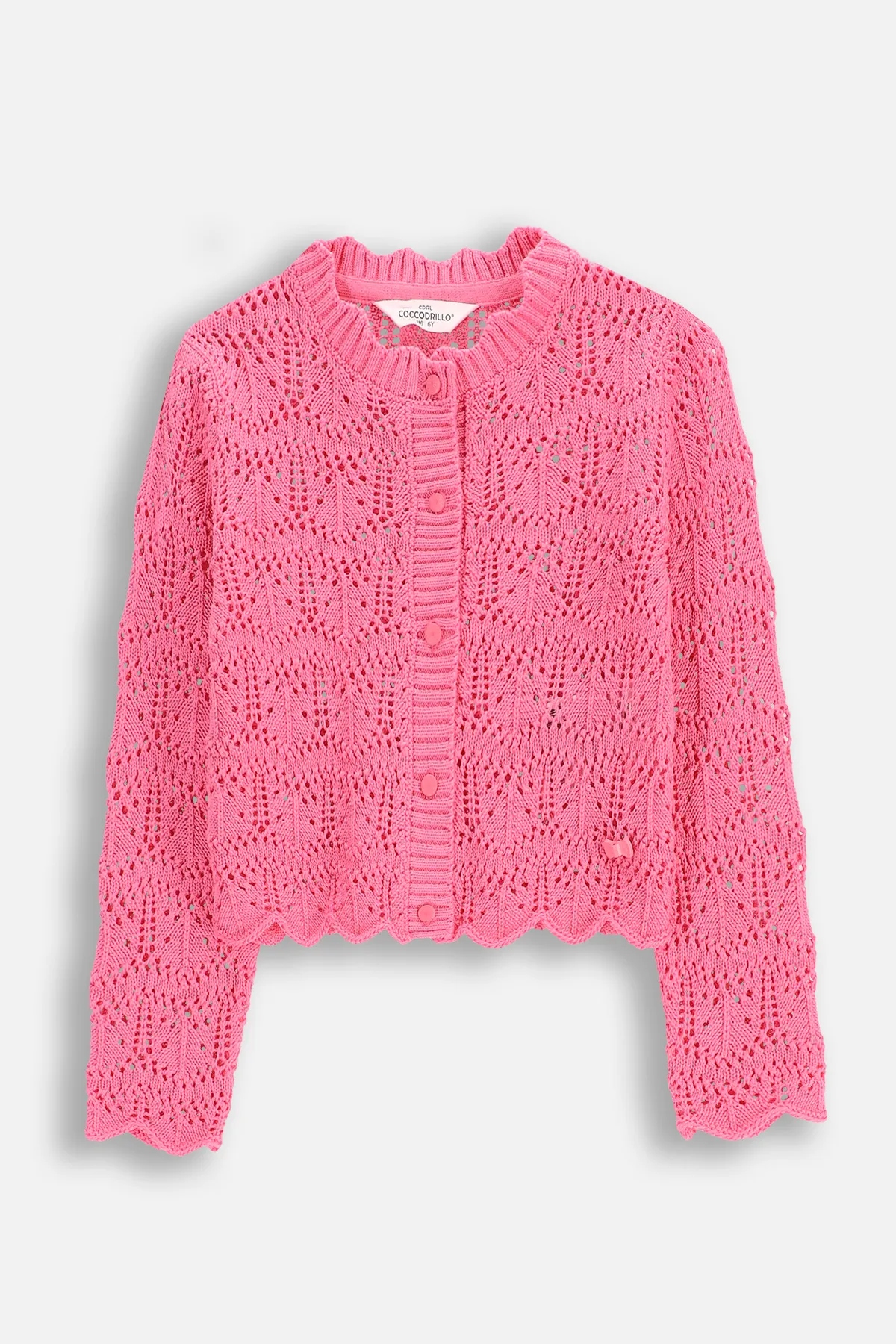 Rozpinany Sweter dla Dziewczynki Różowy Cardigan 092 Coccodrillo WC5