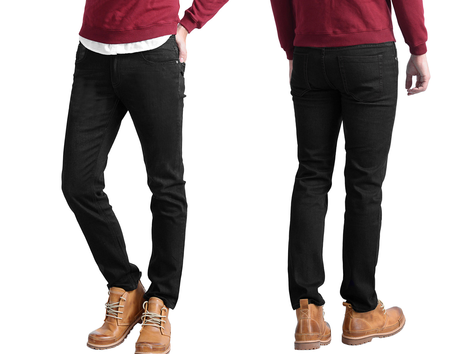 

Czarne Spodnie Męskie Jeans Bawełniane 3194 86 cm
