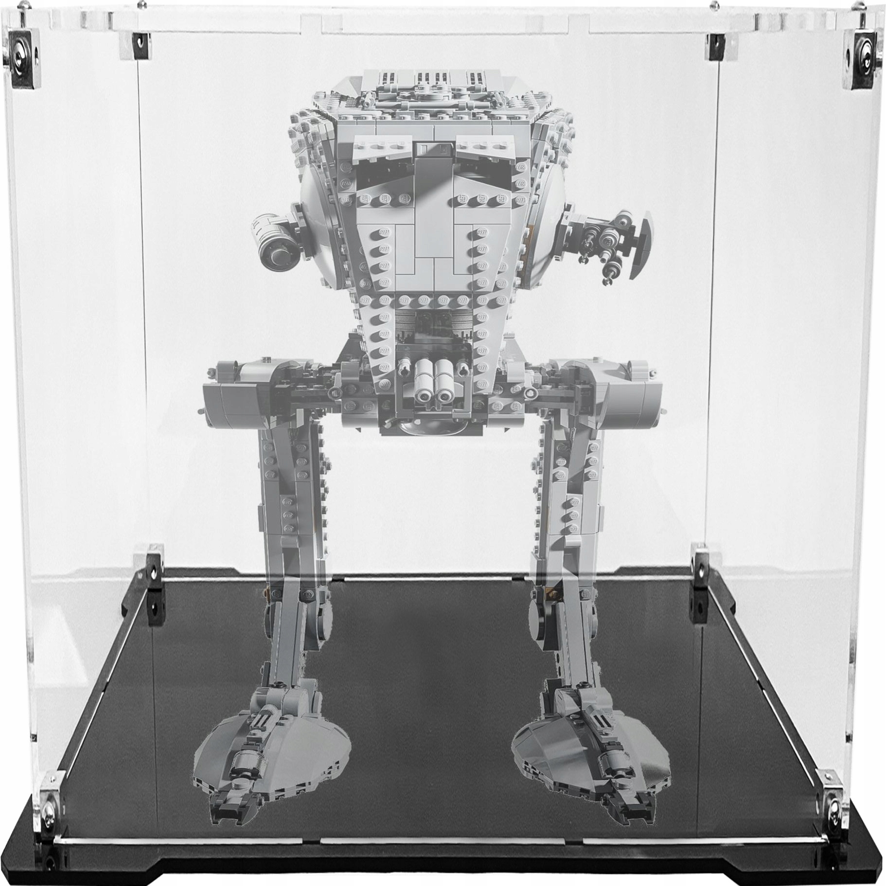 Vitrína s černou základnou pro stavebnici Lego 75417 Star Wars – Stroj At-st