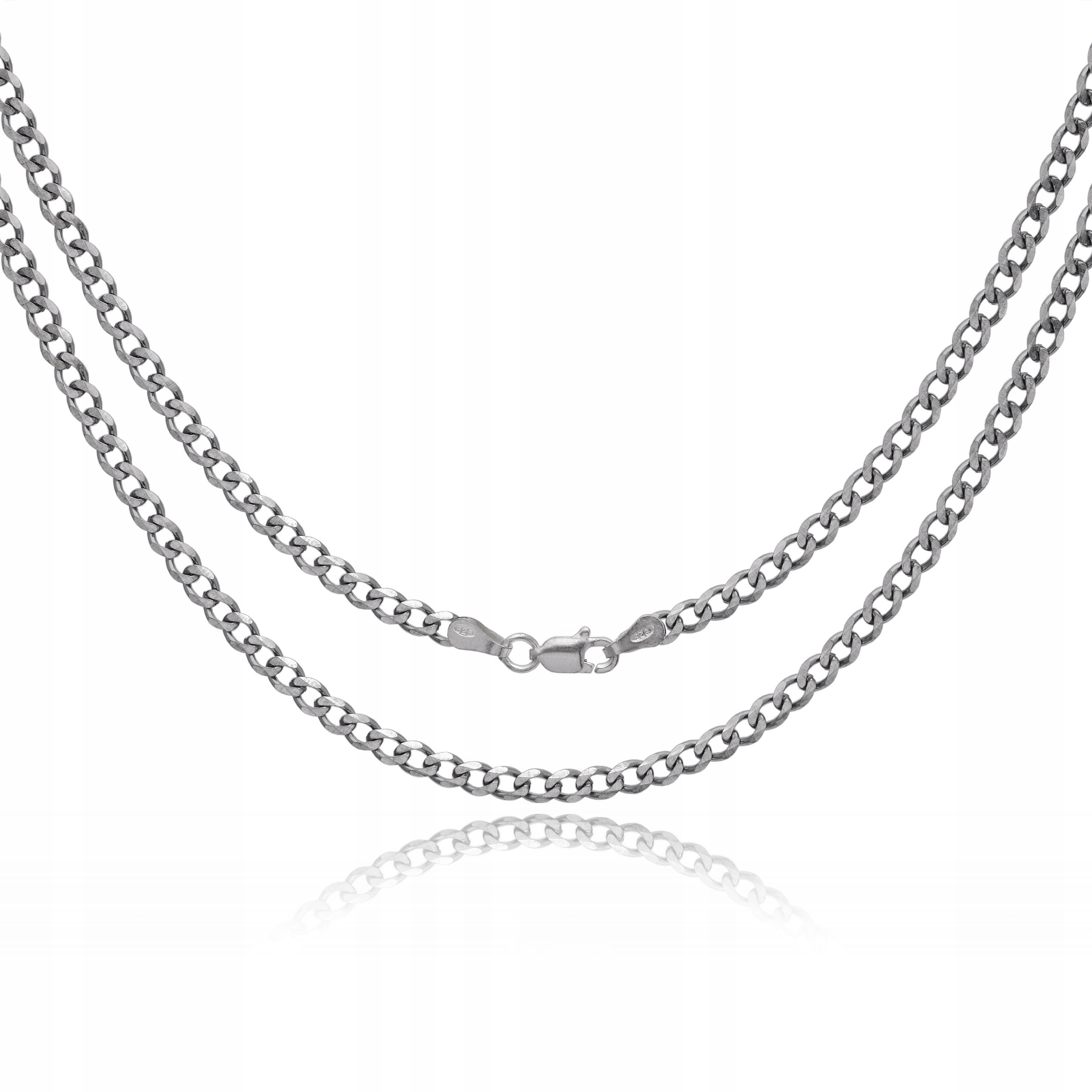 Stříbrný Řetízek Pánský Oxidovaný Pancr 60 CM Ze Stříbra Stříbro Pr 925