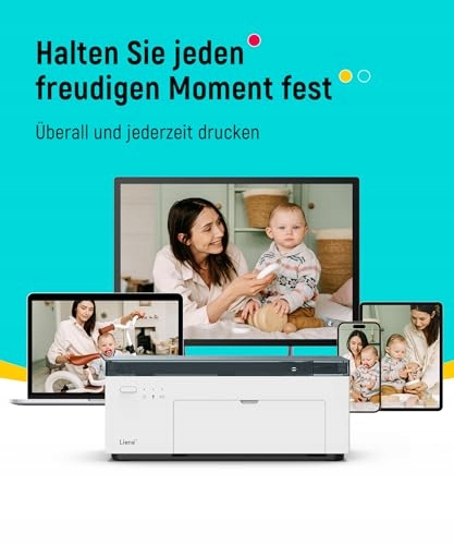 LIENE Drukarka Fotograficzna Do Smartfona Z Papierem Fotograficznym WiFi — miniatura 9